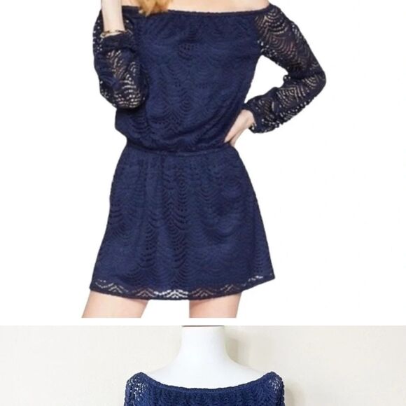 LILLY PULITZER OFF SHOULDER MINI DRESS SIZE SMALL - Picture 4 of 12